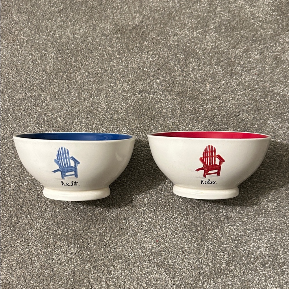 Rae Dunn Artisan Collection White Bowls